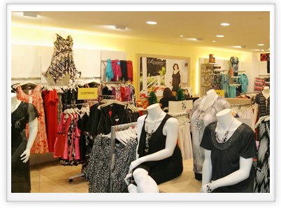 Interior of Trendy Boutique Women's Clothing Shop