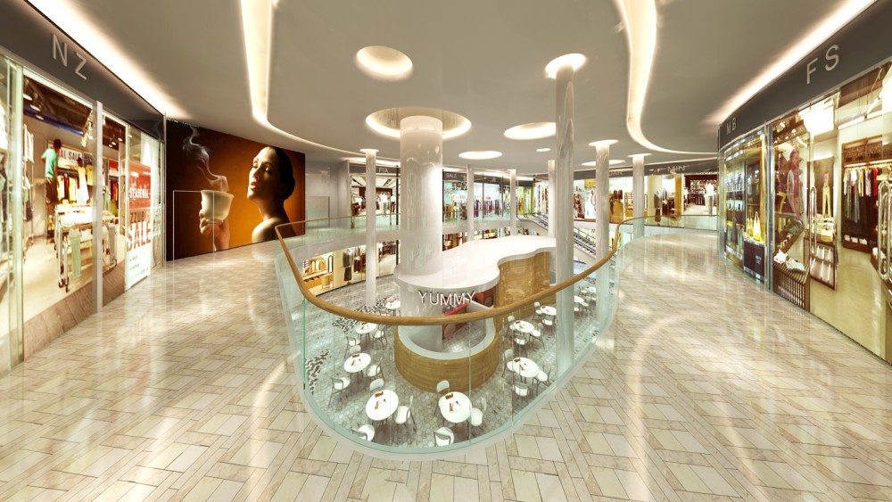 Interior of Shopping Mall
